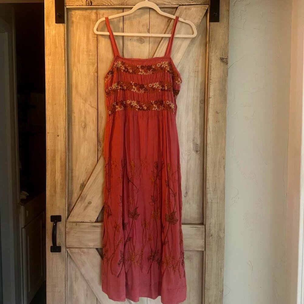 Women's Johnny Was Pink Floral Dress, Size Small